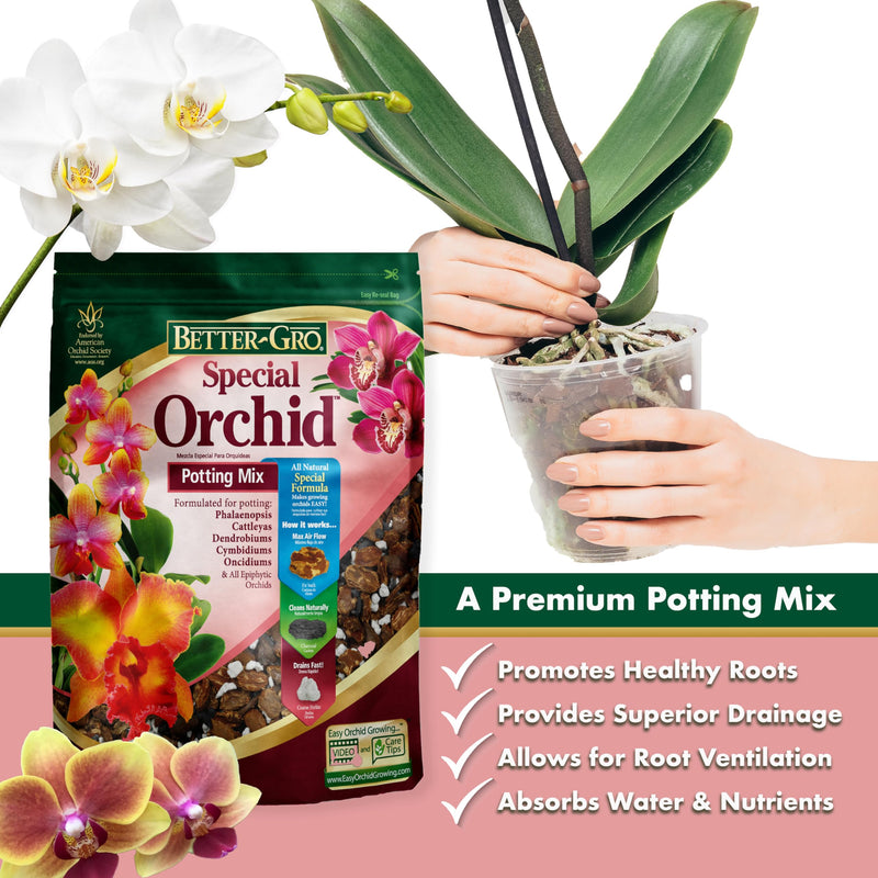 Sun Bulb Company 5002 PKG 8 Dry QT. SP Orchid Mix, 1-pack, Fucsia - 💙 Blu Rose's Garden LLC 💙