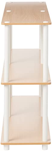 Furinno 99130BE/WH 3-Tier Double Size Storage Display Rack, Beech/White - 💙 Blu Rose's Garden LLC 💙