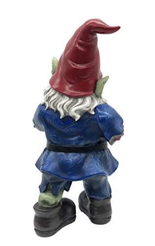 FICITI Zombie Gnome Evil Gnome Scary Gnome Walking Dead Gnome Gnombia Garden Statue, Halloween Decoration - 10 inches