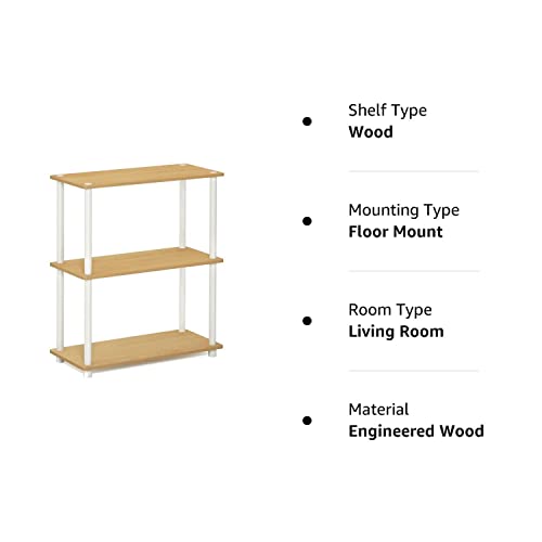 Furinno Turn-N-Tube Display Rack, 3-Tier Single, Beech - 💙 Blu Rose's Garden LLC 💙