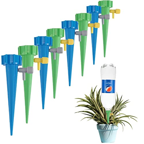 LABOTA 24 Packs Self Watering Spikes, Adjustable Plant Watering Spikes with Slow Release Control Valve Switch for Garden Plants Indoor & Outdoor