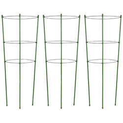 ZJIA 3 Pack Tomato Cages 18 inch Plant Support Cages Trellis for Garden, Cucumber Trellis Plant Stake with Adjustable Rings for Vegetables Flowers Fruit