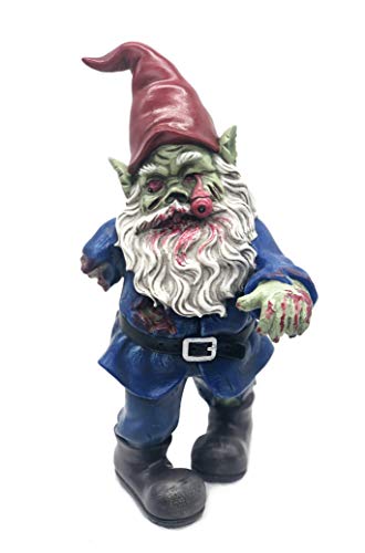 FICITI Zombie Gnome Evil Gnome Scary Gnome Walking Dead Gnome Gnombia Garden Statue, Halloween Decoration - 10 inches