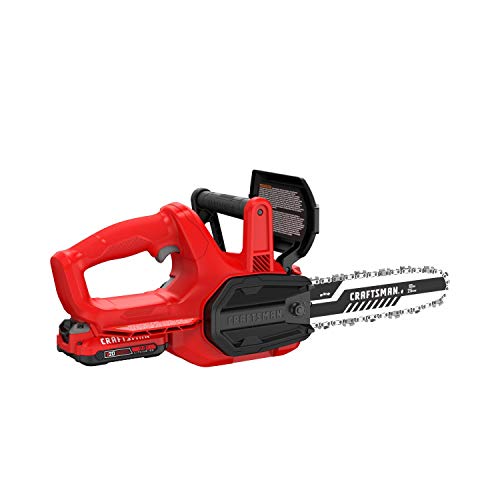 CRAFTSMAN V20 Mini Chainsaw, 10 inch, Battery and Charger Included (CMCCS610D1)