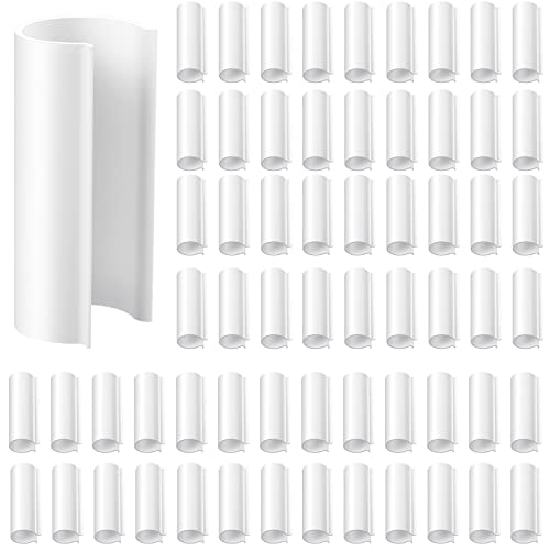 128 Pieces Clamp for PVC Pipe Greenhouses, Row Covers, Shelters, Bird Protection, 2.4 Inches Long (White, For 1/2 Inch PVC Pipe)