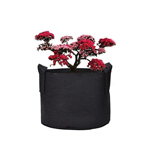 Ming Wei Garden Plant Bags / 6-Packs 5 Gallon Grow Bags/Aeration Fabric Pots/Handles (Black)