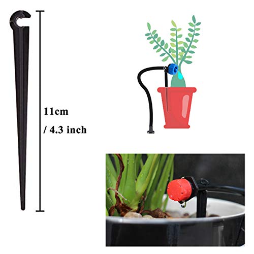 200pcs Irrigation Drip Support Stakes for 1/4-Inch Tubing Hose Flower Beds, Vegetable Gardens, Herbs Gardens