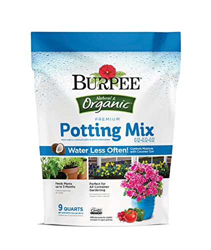 Burpee, 9 Quarts | Premium Organic Potting Natural Soil Mix Food Ideal for Container Garden-Vegetable, Flower & Herb Use for Indoor Outdoor Plant - 💙 Blu Rose's Garden LLC 💙