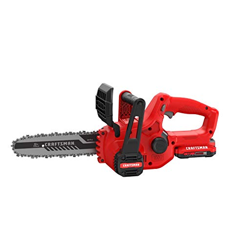 CRAFTSMAN V20 Mini Chainsaw, 10 inch, Battery and Charger Included (CMCCS610D1)