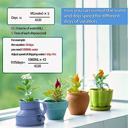 LABOTA 24 Packs Self Watering Spikes, Adjustable Plant Watering Spikes with Slow Release Control Valve Switch for Garden Plants Indoor & Outdoor