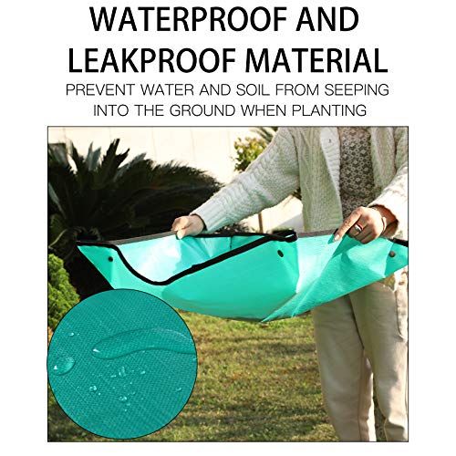 Owl Focus PE Plant Repotting Mat Waterproof Transplanting Mat Indoor Succulent Potting Mat Portable Gardening Mat (26.8" x 26.8")