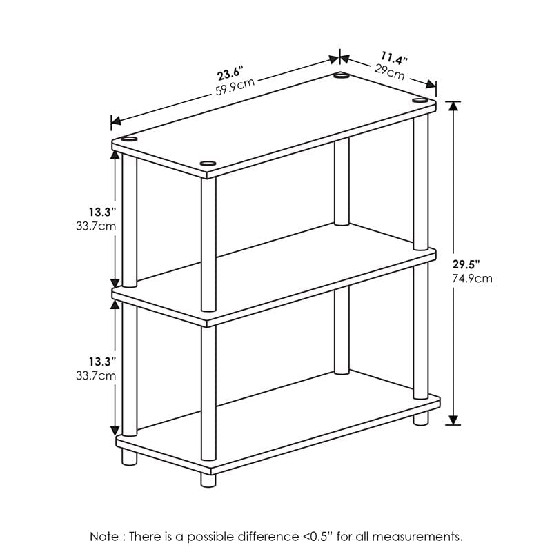 Furinno Turn-N-Tube Display Rack, 3-Tier Single, Beech - 💙 Blu Rose's Garden LLC 💙