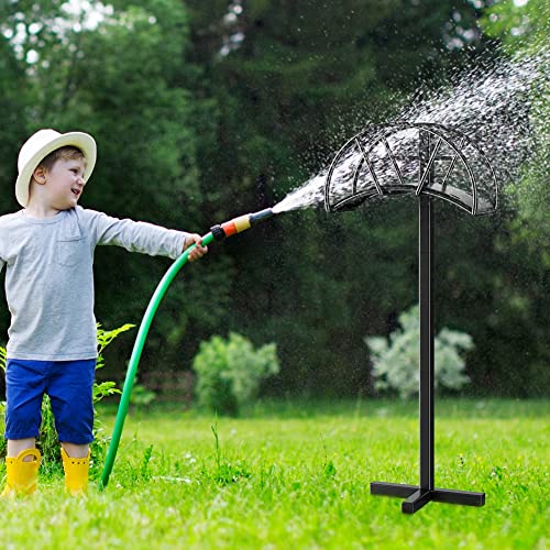 Garden Hose Holders for Outside, Water Hose Holder Freestanding, Black Ground Hose Stand