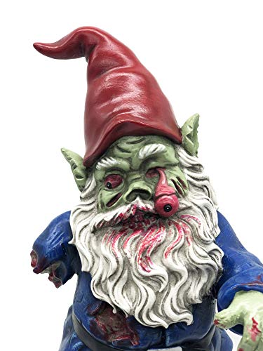 FICITI Zombie Gnome Evil Gnome Scary Gnome Walking Dead Gnome Gnombia Garden Statue, Halloween Decoration - 10 inches