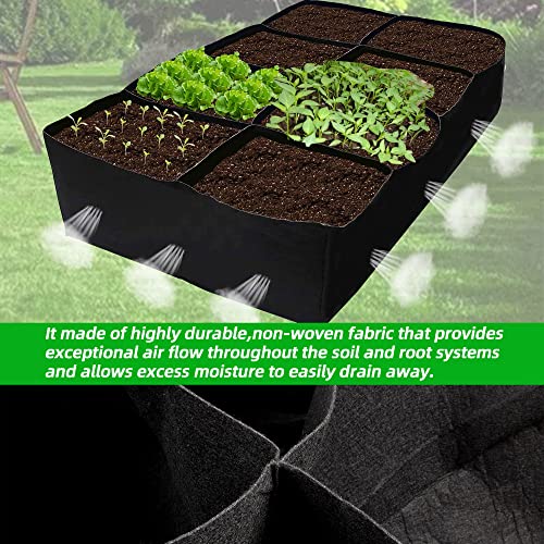 CJGQ Fabric Raised Garden Bed 6x3x1ft Garden Grow Bed Bags for Growing Herbs, Flowers and Vegetables 128 Gallon