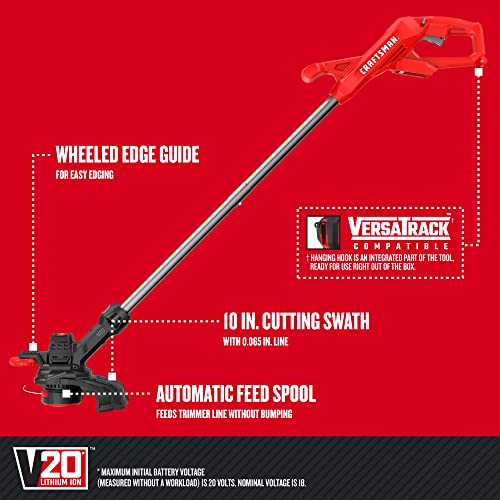 CRAFTSMAN WEEDWACKER® String Trimmer & Edger, 10-in., Tool Only (CMCST915B)