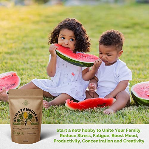 7 Melon & Watermelon Seeds Variety Pack for Planting Indoor & Outdoors 420+ Non-GMO Heirloom Fruit Garden Growing Seeds: Sugar Baby Watermelon, Canary & Honeydew Melon, Crimson Sweet Watermelon & More