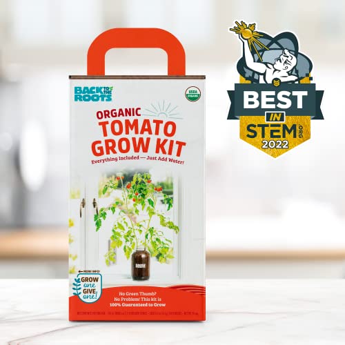 Back to the Roots Cherry Tomato Organic Windowsill Planter Kit - Grows Year Round, Includes Everything Needed For Planting