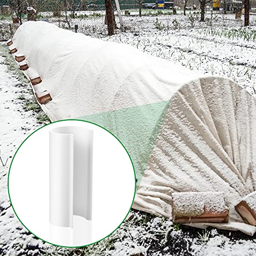 128 Pieces Clamp for PVC Pipe Greenhouses, Row Covers, Shelters, Bird Protection, 2.4 Inches Long (White, For 1/2 Inch PVC Pipe)